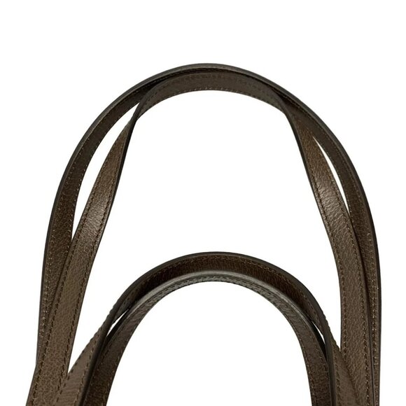 Auth GUCCI Ophidia/GG Supreme Dark Brown Beige PVC Leather Tote Bag - Picture 10 of 14